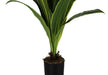 Artificial Plant, 47' Tall, Dracaena Tree, Indoor, Faux, Fake, Floor, Greenery, Potted, Real Touch, Decorative, Green Leaves, Black Pot Default -DTYStore