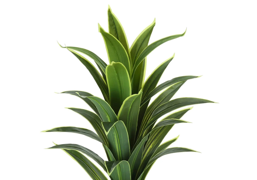 Artificial Plant, 47' Tall, Dracaena Tree, Indoor, Faux, Fake, Floor, Greenery, Potted, Real Touch, Decorative, Green Leaves, Black Pot Default -DTYStore