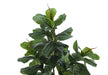 Artificial Plant, 47' Tall, Fiddle Tree, Indoor, Faux, Fake, Floor, Greenery, Potted, Real Touch, Decorative, Green Leaves, Black Pot Default -DTYStore