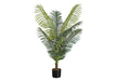 Artificial Plant, 47' Tall, Palm Tree, Indoor, Faux, Fake, Floor, Greenery, Potted, Real Touch, Decorative, Green Leaves, Black Pot Default -DTYStore