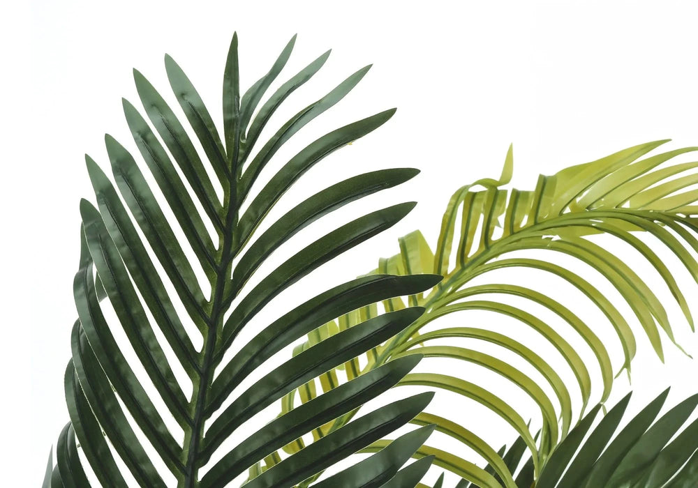 Artificial Plant, 47' Tall, Palm Tree, Indoor, Faux, Fake, Floor, Greenery, Potted, Real Touch, Decorative, Green Leaves, Black Pot Default -DTYStore