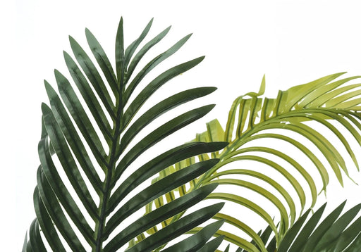Artificial Plant, 47' Tall, Palm Tree, Indoor, Faux, Fake, Floor, Greenery, Potted, Real Touch, Decorative, Green Leaves, Black Pot Default -DTYStore