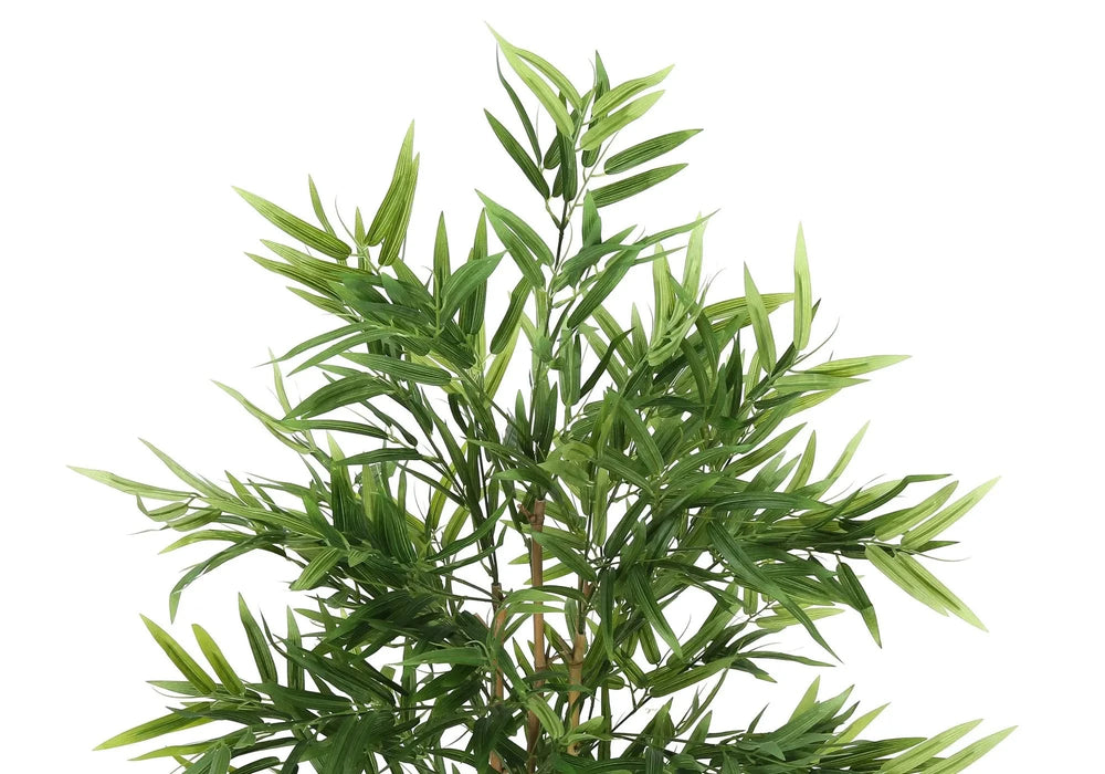 Artificial Plant, 50' Tall, Bamboo Tree, Indoor, Faux, Fake, Floor, Greenery, Potted, Decorative, Green Leaves, Black Pot Default -DTYStore