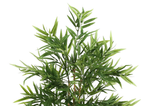 Artificial Plant, 50' Tall, Bamboo Tree, Indoor, Faux, Fake, Floor, Greenery, Potted, Decorative, Green Leaves, Black Pot Default -DTYStore