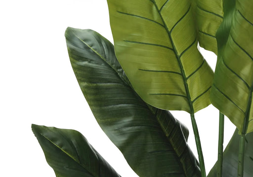 Artificial Plant, 59' Tall, Strelitzia Tree, Indoor, Faux, Fake, Floor, Greenery, Potted, Real Touch, Decorative, Green Leaves, Black Pot Default -DTYStore