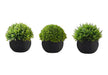 Artificial Plant, 5' Tall, Grass, Indoor, Faux, Fake, Table, Greenery, Potted, Set Of 3, Decorative, Green Plants, Black Pots Default -DTYStore