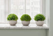 Artificial Plant, 5' Tall, Grass, Indoor, Faux, Fake, Table, Greenery, Potted, Set Of 3, Decorative, Green Plants, Grey Pots Default -DTYStore