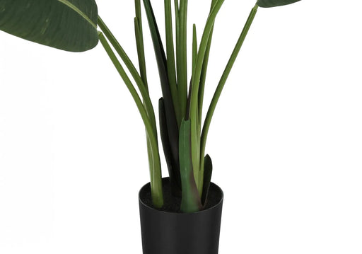 Artificial Plant, 60' Tall, Bird Of Paradise Tree, Indoor, Faux, Fake, Floor, Greenery, Potted, Decorative, Green Leaves, Black Pot Default -DTYStore