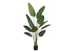 Artificial Plant, 60' Tall, Bird Of Paradise Tree, Indoor, Faux, Fake, Floor, Greenery, Potted, Decorative, Green Leaves, Black Pot Default -DTYStore