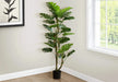Artificial Plant, 61' Tall, Monstera Tree, Indoor, Potted, Floor, Real Touch, Green Leaves, Black Pot Default -DTYStore