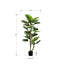 Artificial Plant, 61' Tall, Monstera Tree, Indoor, Potted, Floor, Real Touch, Green Leaves, Black Pot Default -DTYStore