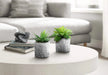 Artificial Plant, 6' Tall, Succulent, Indoor, Faux, Fake, Table, Greenery, Potted, Set Of 2, Decorative, Green Leaves, Grey Cement Pots Default -DTYStore