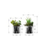Artificial Plant, 7' Tall, Succulent, Indoor, Faux, Fake, Table, Greenery, Potted, Set Of 2, Decorative, Green Plants, Chrome Pots Default -DTYStore
