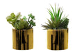 Artificial Plant, 7' Tall, Succulent, Indoor, Faux, Fake, Table, Greenery, Potted, Set Of 2, Decorative, Green Plants, Glossy Gold Pots Default -DTYStore