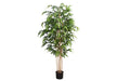 Artificial Plant, 83' Tall, Bamboo Tree, Floor, Indoor, Potted, Real Touch, Green Leaves, Black Pot Default -DTYStore