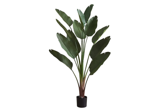 Artificial Plant, 83' Tall, Indoor, Decorative, Floor, Palm Tree, Real Touch, Green Leaves, Black Pot Default -DTYStore
