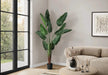Artificial Plant, 83' Tall, Indoor, Decorative, Floor, Palm Tree, Real Touch, Green Leaves, Black Pot Default -DTYStore