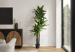 Artificial Plant, 83' Tall, Indoor, Dracaena Tree, Decorative, Faux, Fake, Floor, Potted, Real Touch, Green Leaves, Black Pot Default -DTYStore