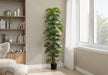Artificial Plant, 83' Tall, Monstera Tree, Floor, Indoor, Decorative, Green Leaves, Black Pot Default -DTYStore