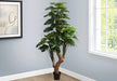 Artificial Plant, 83' Tall, Monstera Tree, Potted, Real Touch, Green Leaves, Black Pot Default -DTYStore