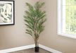 Artificial Plant, 83' Tall, Palm Tree, Decorative, Floor, Indoor, Potted, Real Touch, Green Leaves, Black Pot Default -DTYStore