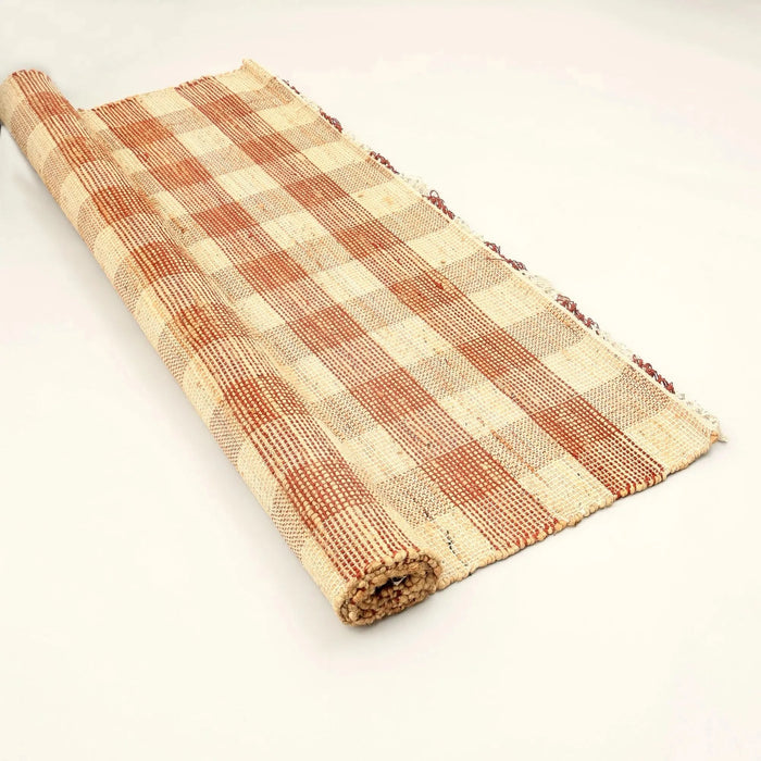 Artisan Hand Woven Jute & Cotton Brown Plaid Rug-5X7 ft Default -DTYStore