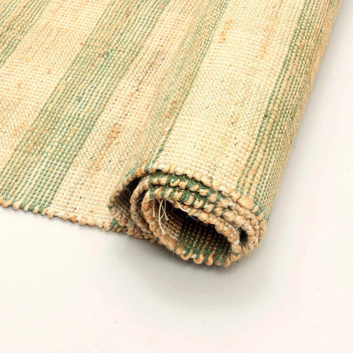 Artisan Hand Woven Jute & Cotton Green Plaid Rug-6X9 ft Default -DTYStore
