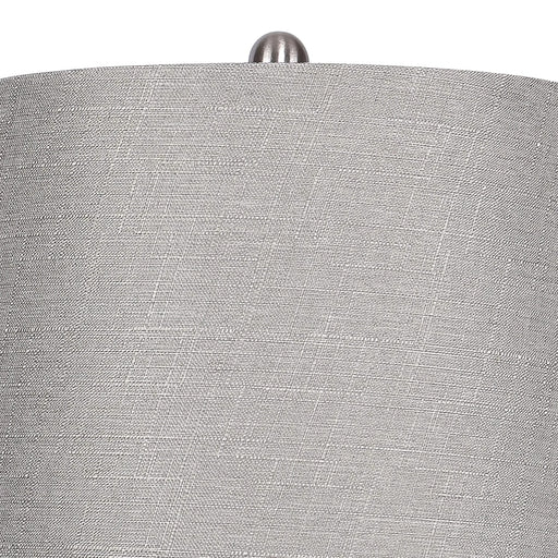 Ashland 27' Contemporary Metal Table Lamp in Brushed Nickel with Light Grey Textured Linen Shade from Grandview Gallery by LumiSource - Set of 2 Default -DTYStore