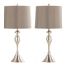Ashland 27' Contemporary Metal Table Lamp in Brushed Nickel with Taupe Satin Shade from Grandview Gallery by LumiSource - Set of 2 Default -DTYStore