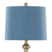 Ashland 27' Contemporary Metal Table Lamp in Gold Metal with Moroccan Blue Textured Slub Linen Shade from Grandview Gallery by LumiSource - Set of 2 Default -DTYStore