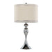 Ashland 27' Contemporary Metal Table Lamp in Polished Chrome and Cream Linen Shade with Trim from Grandview Gallery by LumiSource - Set of 2 Default -DTYStore