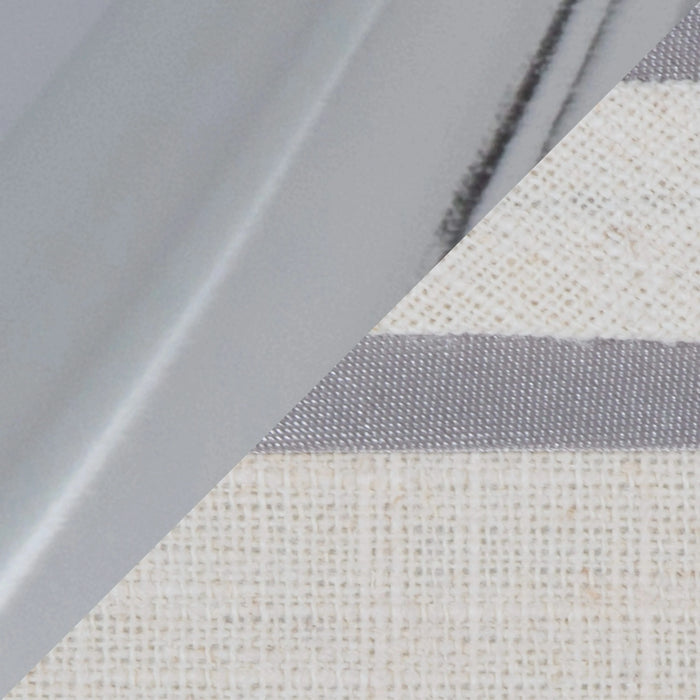 Ashland 27' Contemporary Metal Table Lamp in Polished Chrome and Cream Linen Shade with Trim from Grandview Gallery by LumiSource - Set of 2 Default -DTYStore