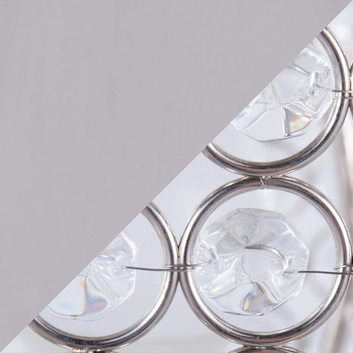 Ashland 27' Contemporary Metal Table Lamp in Polished Nickel with Round Clear K9 Crystal Beads and Polished Nickel Shade from Grandview Gallery by LumiSource - Set of 2 Default -DTYStore