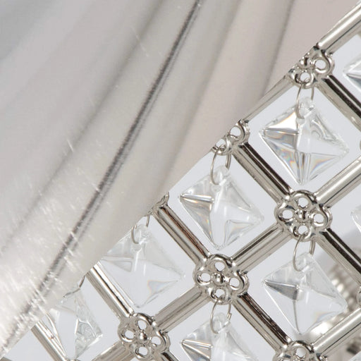 Ashland 27' Contemporary Metal Table Lamp in Polished Nickel with Square Clear K9 Crystal and Polished Nickel Shade from Grandview Gallery by LumiSource - Set of 2 Default -DTYStore