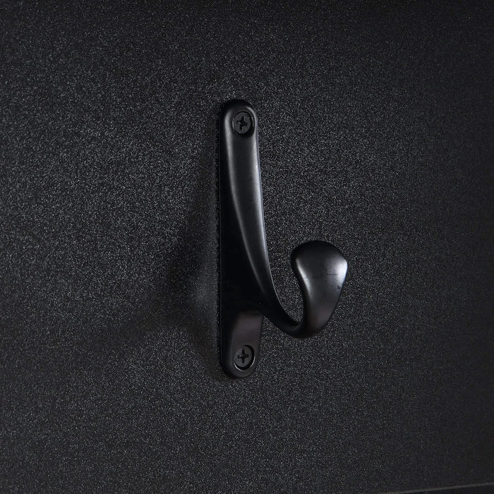 [Assembly Video] Farmhouse 4-in-1 Hall Tree with Wood Grain Bench, Mudroom Versatile Coat Rack with 2 Large Drawer, Entrance Organizer for Hallway, Living Room, Black, 55.9'W (Same as N721P205660) Default -DTYStore