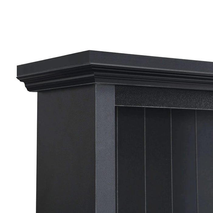 [Assembly Video] Farmhouse 4-in-1 Hall Tree with Wood Grain Bench, Mudroom Versatile Coat Rack with 2 Large Drawer, Entrance Organizer for Hallway, Living Room, Black, 55.9'W (Same as N721P205660) Default -DTYStore