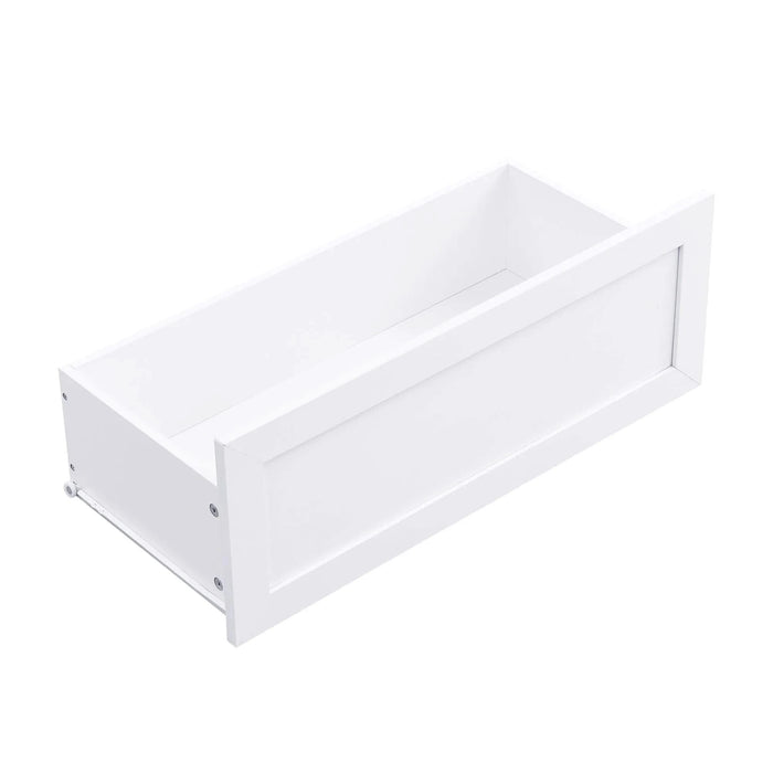 [Assembly Video] Farmhouse 4-in-1 Hall Tree with Wood Grain Bench, Mudroom Versatile Coat Rack with 2 Large Drawer, Entrance Organizer for Hallway, Living Room, White, 55.9'W (Same as N721P205660) Default -DTYStore