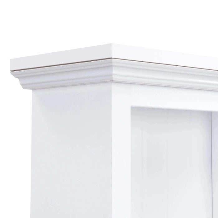 [Assembly Video] Farmhouse 4-in-1 Hall Tree with Wood Grain Bench, Mudroom Versatile Coat Rack with 2 Large Drawer, Large Entrance Organizer with 6 Black Hooks for Hallway, Living Room, White, 55.9'W Default -DTYStore