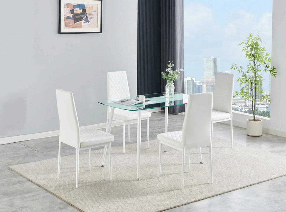 Astra 5pc Dining White Default -DTYStore