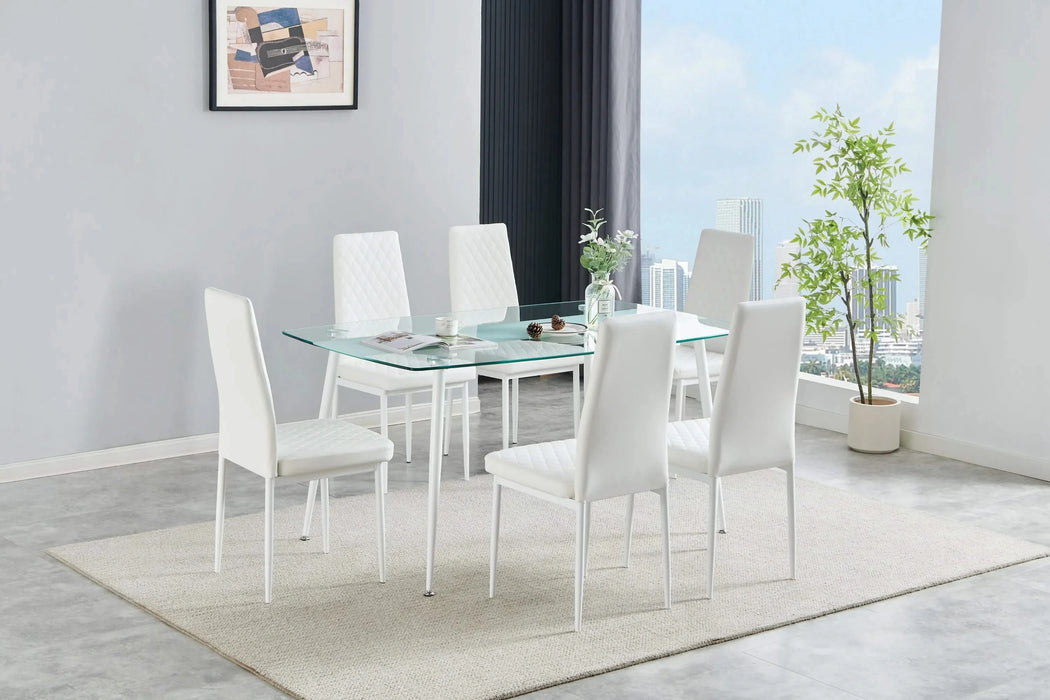 Astra 7pc Dining White Default -DTYStore