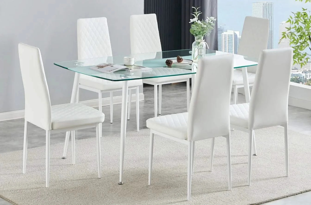 Astra 7pc Dining White Default -DTYStore