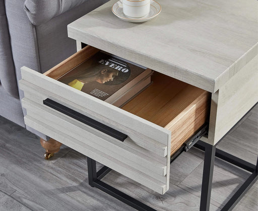 Astral 3-Piece Upholstered Bedroom Set, Tufted Wingback Bed with Two White Nightstands Default -DTYStore