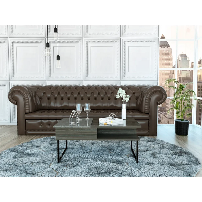 Atlanta Lift Top Coffee Table, One Shelf, Carbon Espresso / Onyx Default -DTYStore