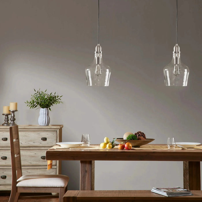 Auburn Bell Shaped Glass Pendant Default -DTYStore