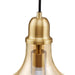 Auburn Bell Shaped Hanging Glass Pendant Light Gold/Amber Dia.9' Default -DTYStore