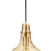 Auburn Bell Shaped Hanging Glass Pendant Light Gold/Amber Dia.9' Default -DTYStore