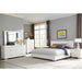 August Glossy White 6-piece Panel Bedroom Set Default -DTYStore