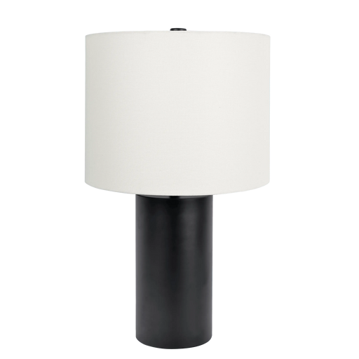 Aura Black Table Lamp with On/Off Switch Black Block Base Default -DTYStore