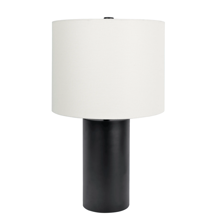 Aura Black Table Lamp with On/Off Switch Black Block Base Default -DTYStore