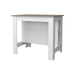 Aztec Kitchen Island in Melamine with Open Storage, Taupe/white Default -DTYStore